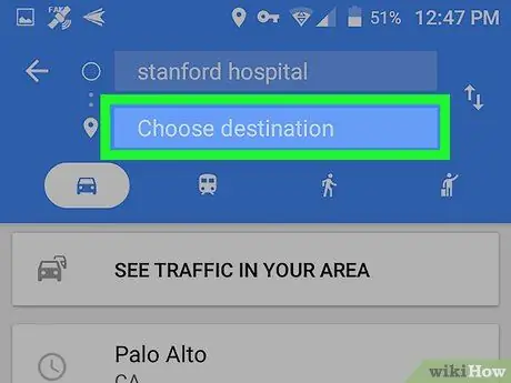 Modifica il percorso su Google Maps su Android Passaggio 5