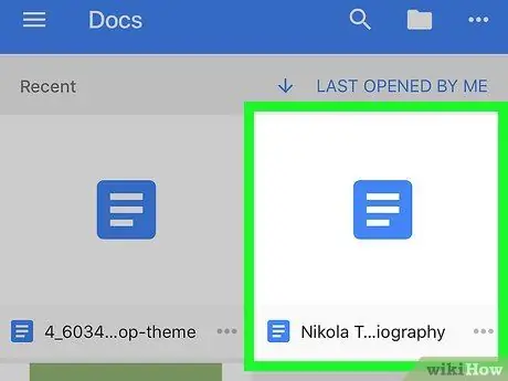 Afegiu números de pàgina a Google Docs a l'iPhone o l'iPad Pas 2