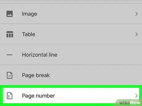 Adăugați numere de pagină în Google Docs pe iPhone sau iPad Pasul 4