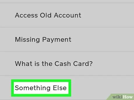 Póngase en contacto con la aplicación Cash, paso 3