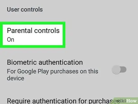 Desactiveu els controls parentals a Android Pas 4