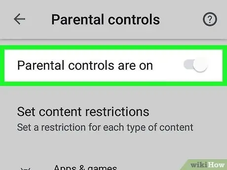 Deshabilite los controles parentales en Android Paso 5