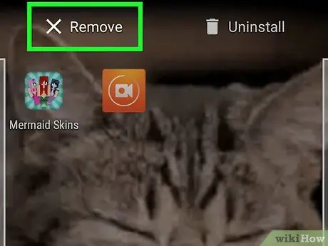 Rimuovere le icone dalla schermata iniziale di Android Passaggio 6