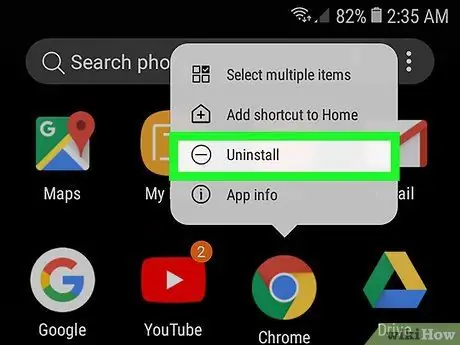 Désinstaller Chrome sur Android Étape 4