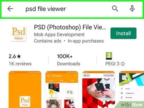 Deschideți un fișier PSD pe Android Pasul 3