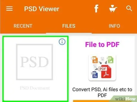 Obriu un fitxer PSD a Android Pas 7