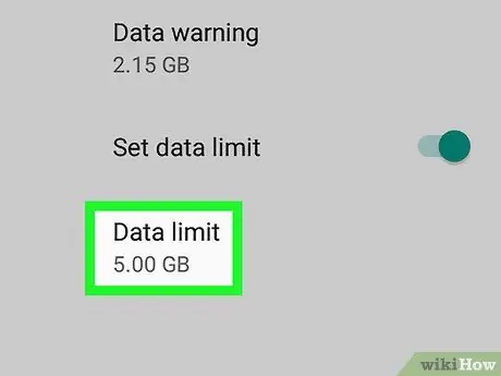 Ange gränsen för dataanvändning på din Android -telefon Steg 11