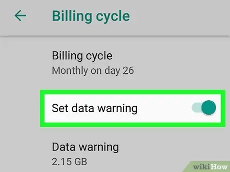 Angiv grænse for dataforbrug på din Android -telefon Trin 12