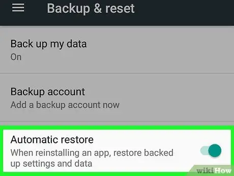 Android -da Google Backup -ga kiring 33 -qadam