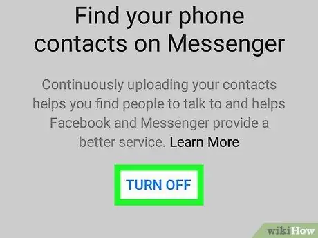 Padamkan Kenalan Messenger pada Android Langkah 4