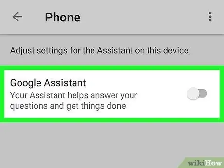 Çaktivizo Google Assistant në Android Hapi 6