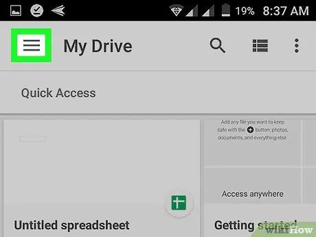 Logg av Google Disk på Android Trinn 2