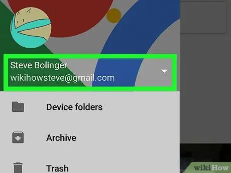 Saia do Google Drive no Android, etapa 3