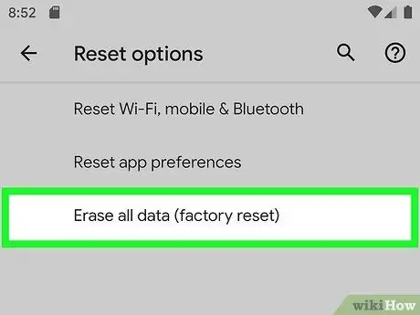 Erase Internal Storage on Android Step 5