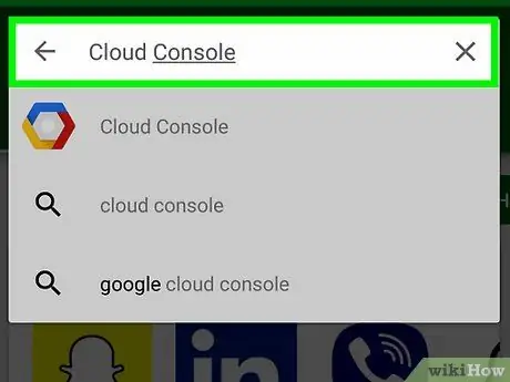 Få adgang til Google Cloud på Android Trin 2