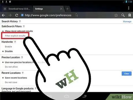 Disable Google Safe Search on Android Step 8