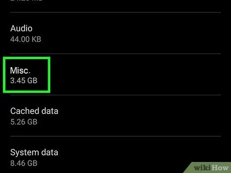 Verifique o seu armazenamento no seu Android Etapa 10