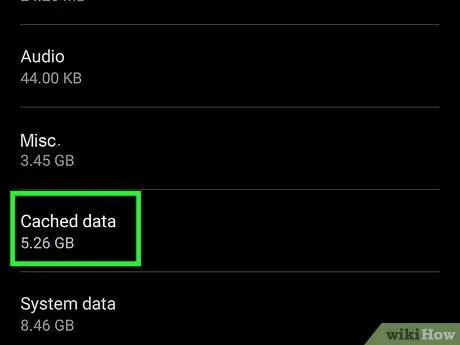 Verifique o seu armazenamento no Android, etapa 9