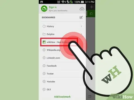 Stel 'n boekmerk -kortpad in u tuisskerm op Android Stap 8