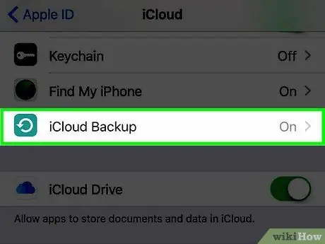 I-back up ang isang iPhone sa iCloud Hakbang 9