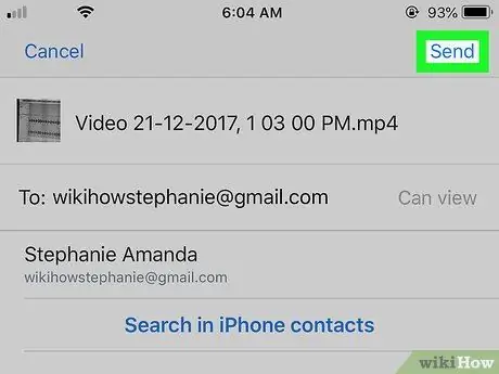 გაგზავნეთ გრძელი ვიდეო iPhone– დან ნაბიჯი 6