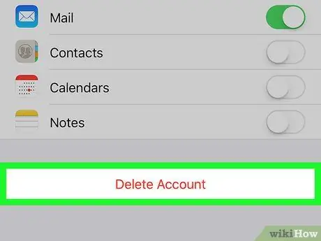 Alisin ang isang Email Account mula sa isang iPhone Hakbang 4