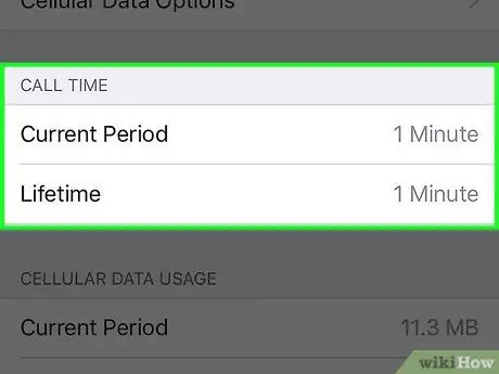 Проверьте общее время разговора на iPhone Шаг 3
