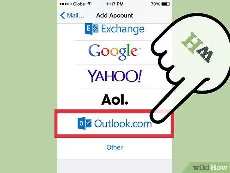 Συγχρονισμός λογαριασμού Hotmail σε iPhone Βήμα 4