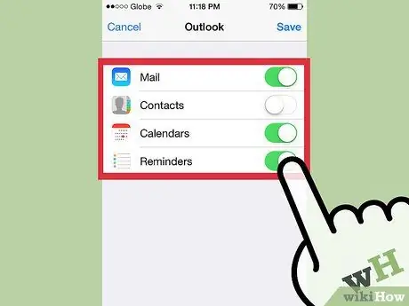 Bir iPhone -da Hotmail Hesabını sinxronlaşdırın Adım 6