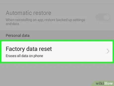 Restablecer una tableta Android Paso 4