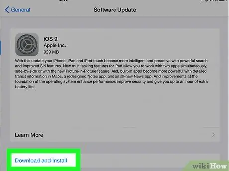 Aggiorna il software iOS su un iPad Passaggio 9