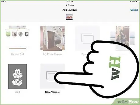 Пренареждане на снимки в фотоалбум на iPad Стъпка 3