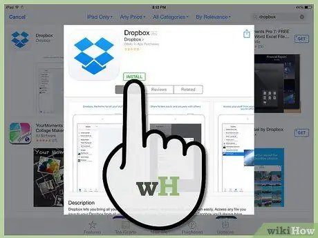 Usa Dropbox en iPad Paso 1