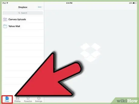 השתמש ב- Dropbox ב- iPad שלב 4