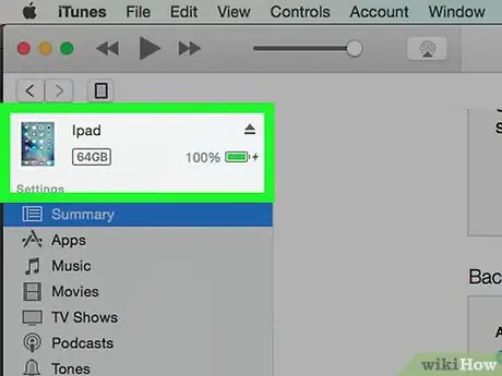 Ikonekta ang isang iPad sa iTunes Hakbang 14