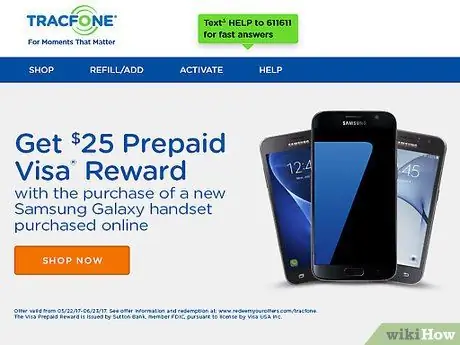 Zendtijd toevoegen aan een Tracfone Stap 1