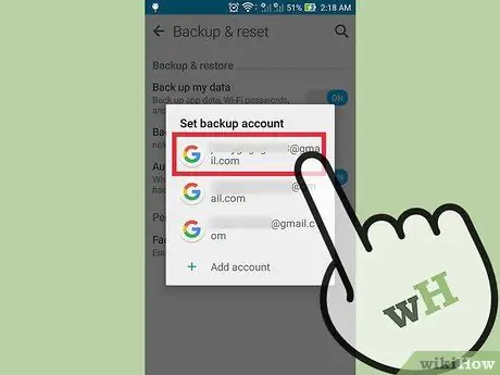 Eseguire il backup di un telefono Android su Google Cloud Passaggio 6