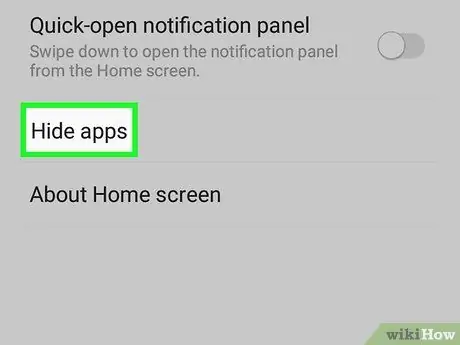 პროგრამების დამალვა Samsung Galaxy ნაბიჯი 4