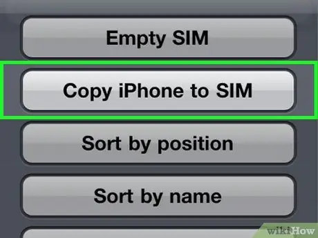 Save Contacts to a SIM Card Step 3