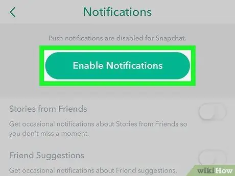 Attiva le notifiche Snapchat Passaggio 5