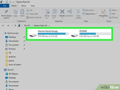 Transferência de dados entre um telefone celular e um computador Etapa 14