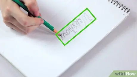 Escribir en caligrafía Paso 1