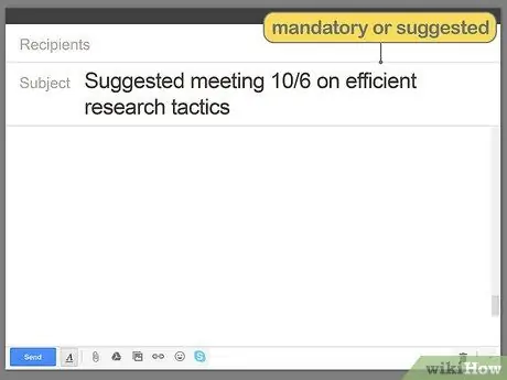 Scrivi un'e-mail per un invito a una riunione Passaggio 4