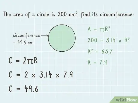 Find the Circumference of a Circle Using Its Area Step 10