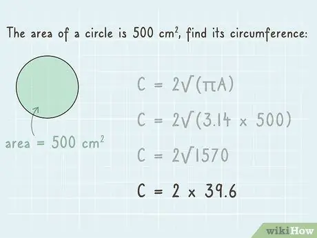 Hanapin ang Libot ng isang Circle Gamit ang Lugar Na Ito Hakbang 4