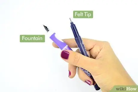 Écrire avec un stylo de calligraphie Étape 2