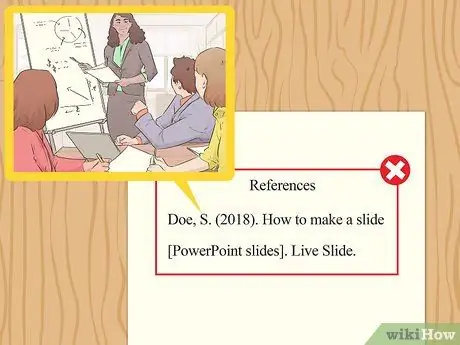 Αναφέρετε ένα PowerPoint στο APA Βήμα 7