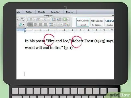 Citoni një poezi duke përdorur stilin APA Hapi 5