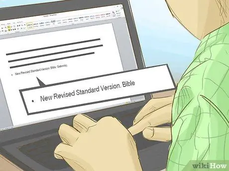Cite the Bible in MLA Style Step 12