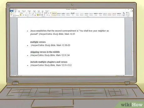 Sipiin ang Bibliya sa Estilo ng MLA Hakbang 4